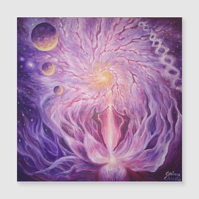 Die Energie des Lebens im Universum Magnetkarte (Vorderseite)