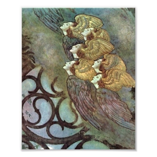 "Die Engel" von Edmund Dulac Fotodruck (Vorne)