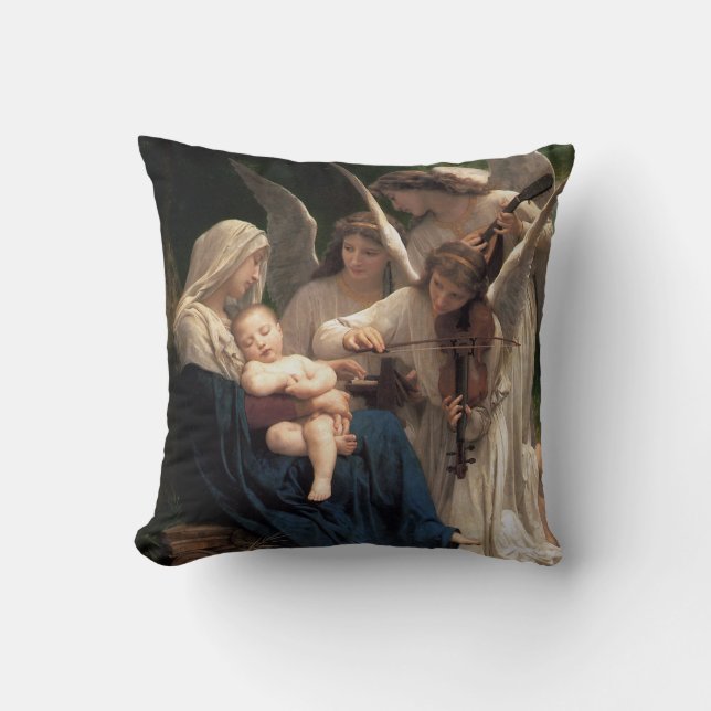 Die Engel von William Adolphe Bouguereau Kissen (Vorderseite)