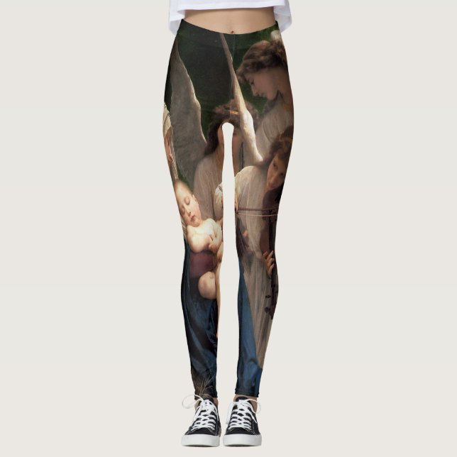 Die Engel von William Adolphe Bouguereau Leggings (Vorderseite)
