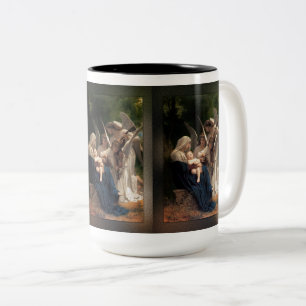 Die Engel von William Adolphe Bouguereau Zweifarbige Tasse