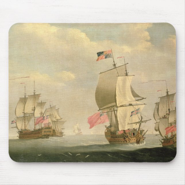 Die englische Flotte unter Segel Mousepad (Vorne)