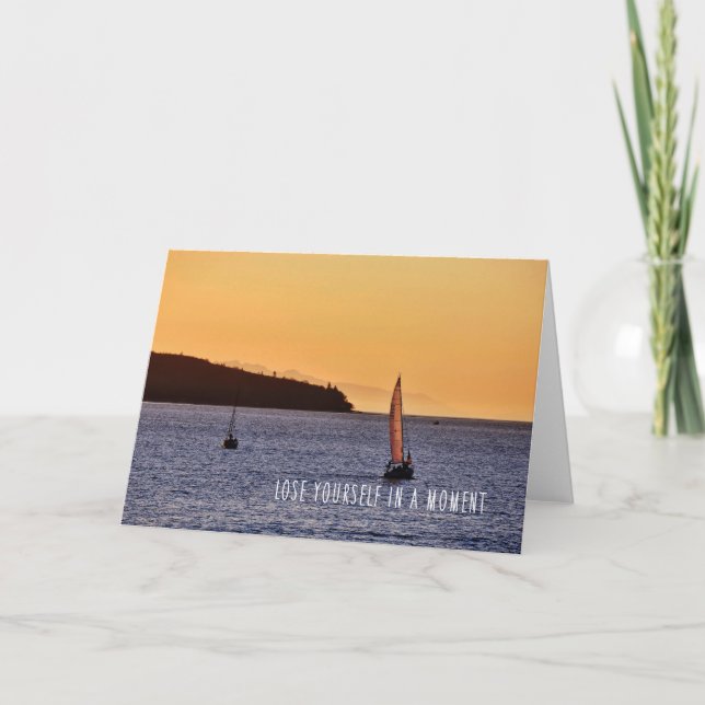 DIE ENGLISCHE Grußkarte SEGELN Dankeskarte (Vorderseite)