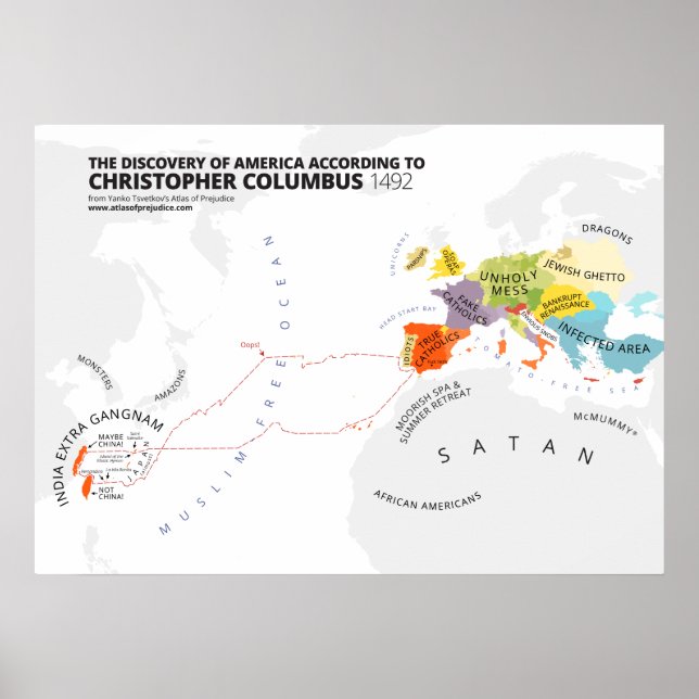 Die Entdeckung Amerikas laut Kolumbus Poster (Vorne)