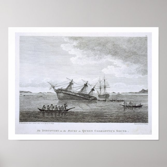 Die Entdeckung auf den Felsen in Queen Charlotte's Poster (Vorne)