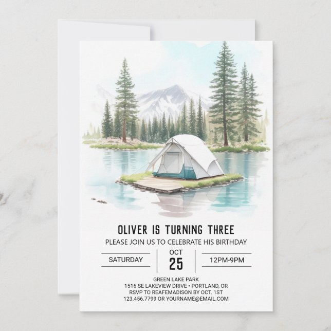 Die Entdeckung der Natur von Kindern zum Geburtsta Einladung (Vorderseite)