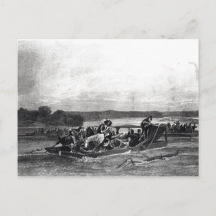 Die Entdeckung des Mississippi von de Soto Postkarte