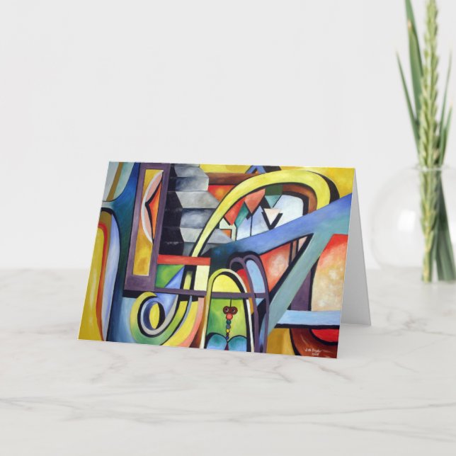 Die Entdeckung - leeres notecard Karte (Vorderseite)