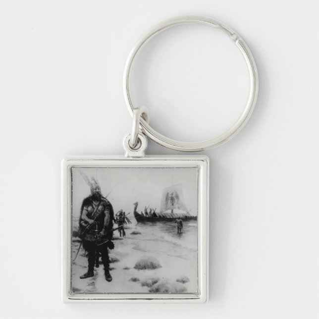 Die Entdeckung von Amerika durch Leif Eriksson Schlüsselanhänger (Vorne)