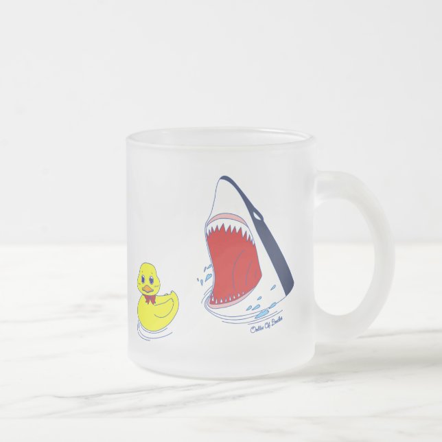 Die Ente und die Haifisch-Tasse Mattglastasse (Rechts)