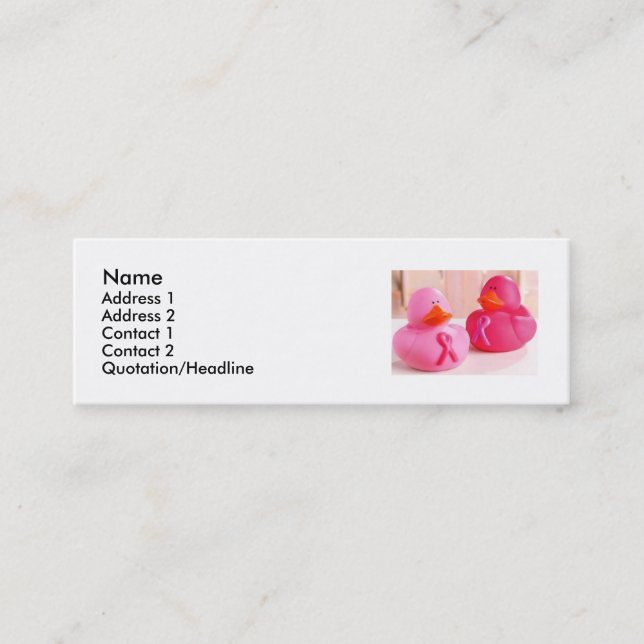 Die Enten-Visitenkarte U fertigen besonders an Mini Visitenkarte (Vorderseite)