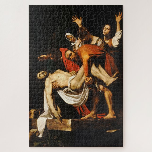 Die Entombierung Christi durch Caravaggio Puzzle (Vertikal)