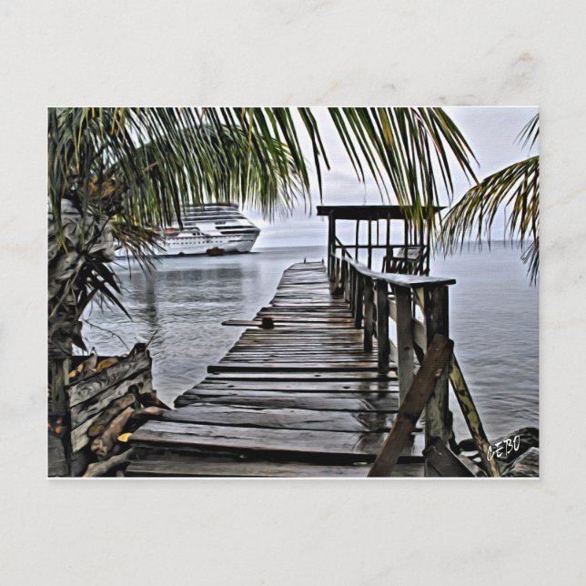 Die entspannendste Anlegestelle Postkarte (Vorderseite)