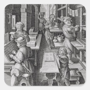 Die Entwicklung des Druckens, überziehen 5 'vom Quadratischer Aufkleber