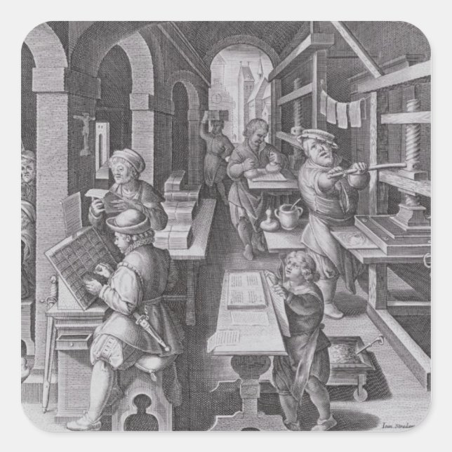 Die Entwicklung des Drucks Quadratischer Aufkleber (Vorderseite)