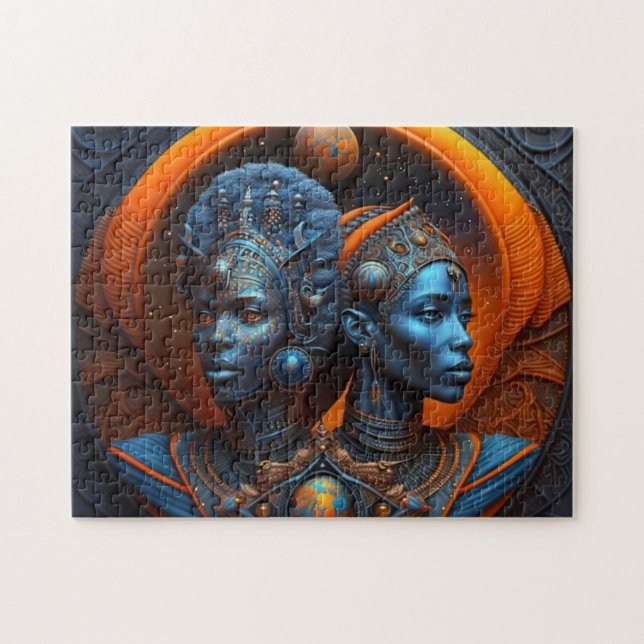 Die Erbauer: Mutter und Tochter Puzzle (Horizontal)