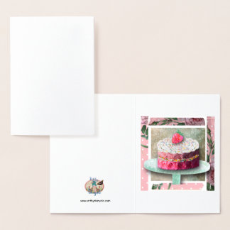 Die Erdbeer-Rose-Süßigkeit Folienkarte