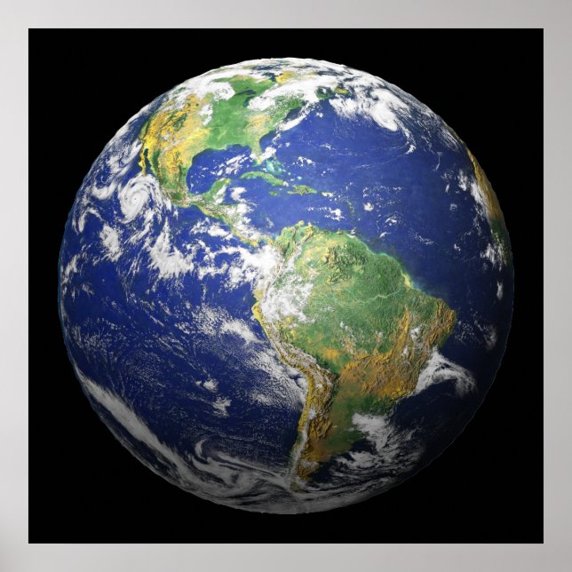 Die Erde - 3D-Effekt Poster (Vorne)