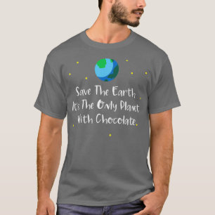 Die Erde als einziger Planet mit T-Shirt