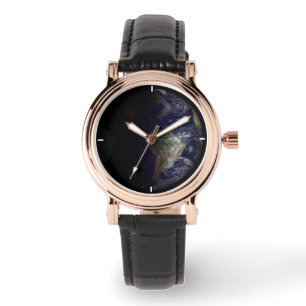 Die Erde an ihrem Äquinoktium. Armbanduhr