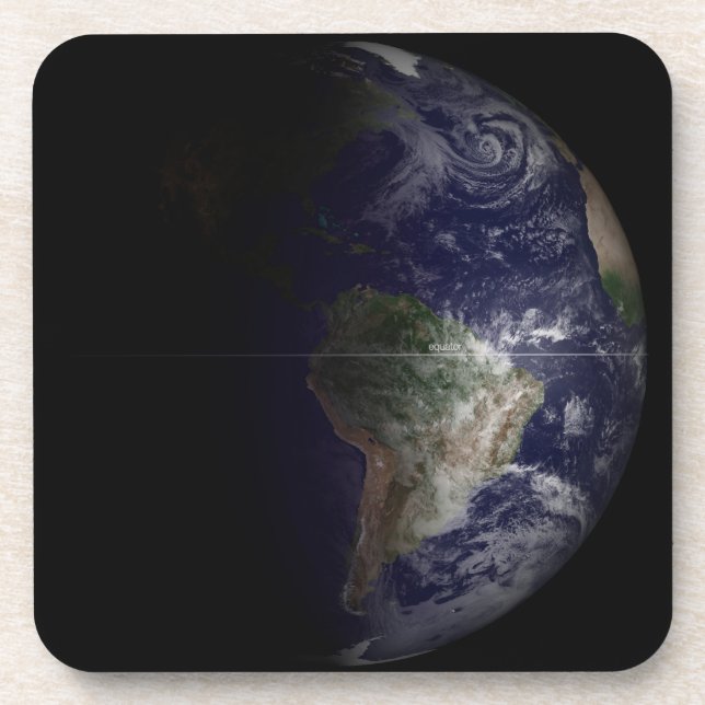 Die Erde an ihrem Äquinoktium. Getränkeuntersetzer (Vorderseite)