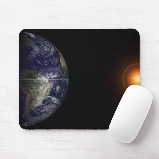 Die Erde an ihrem Äquinoktium. Mousepad (Mit Mouse)