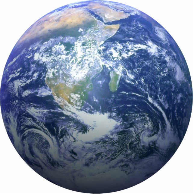 Die Erde - Effekt 3D Freistehende Fotoskulptur (Vorne)