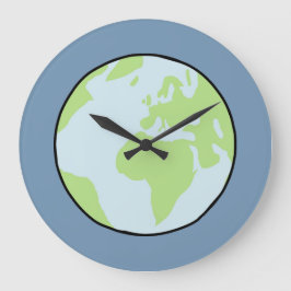 Die Erde  Große Wanduhr