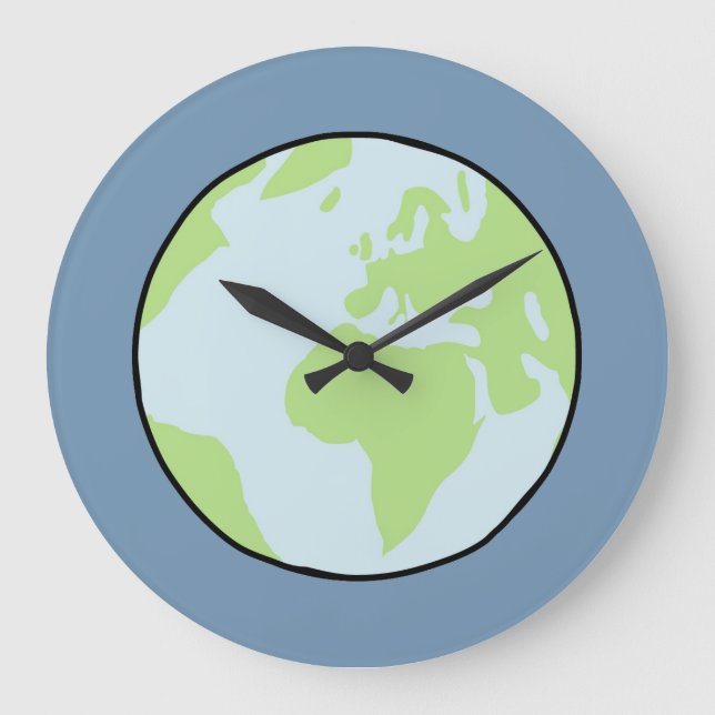Die Erde  Große Wanduhr (Vorderseite)