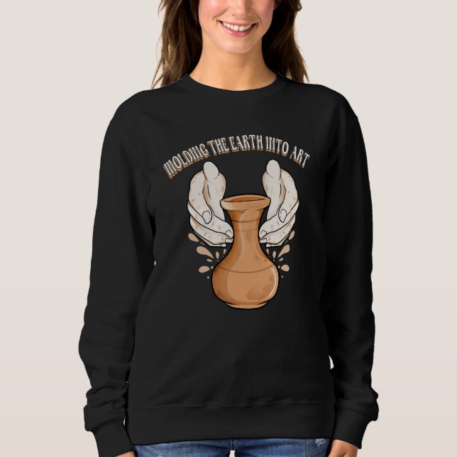 Die Erde in Töpfermodellierton für die Herstellung Sweatshirt (Vorderseite)