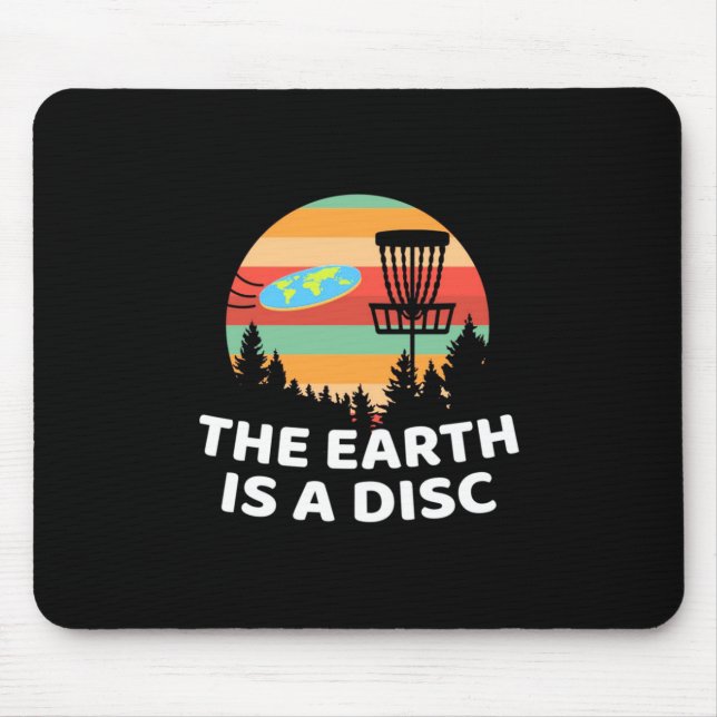 Die Erde ist ein Plattengolf Mousepad (Vorne)