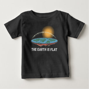 Die Erde ist eine flache humorvolle Theorie Baby T-shirt