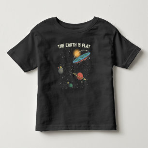 Die Erde ist eine flache humorvolle Theorie Kleinkind T-shirt
