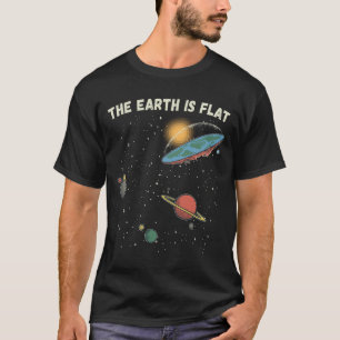 Die Erde ist eine flache humorvolle Theorie T-Shirt