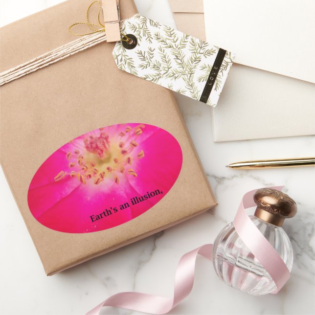 Die Erde ist eine Illusion Ovaler Aufkleber (Schenken)