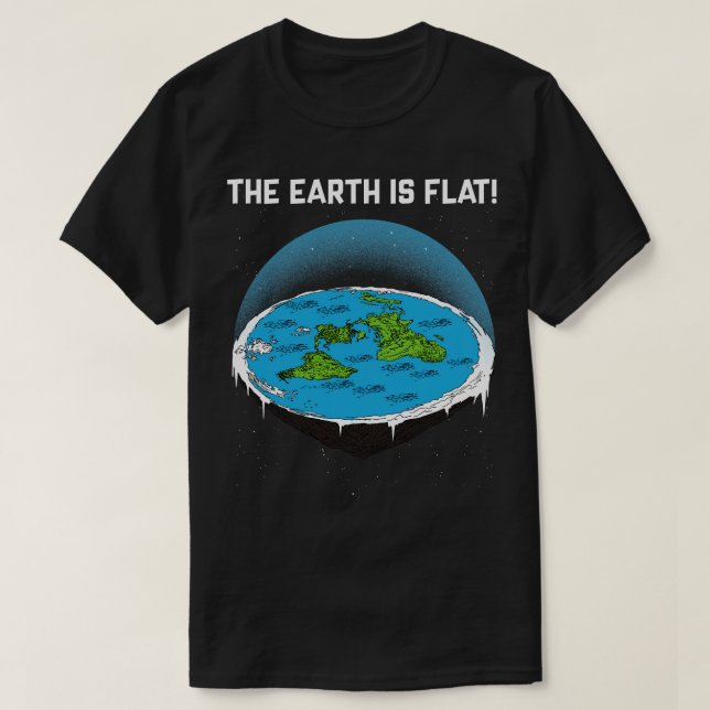 Die Erde ist flach 4 T-Shirt (Design vorne)