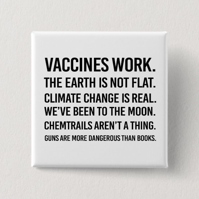 Die Erde ist nicht flach und der Klimawandel ist r Button (Vorderseite)