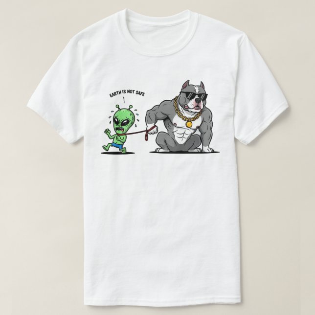 Die Erde ist nicht sicher T-Shirt (Design vorne)