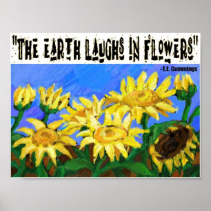 Die Erde lacht in Blume Poster