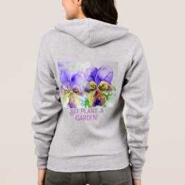 Die Erde lacht in Blume Wasserfarbenlilie Hoodie