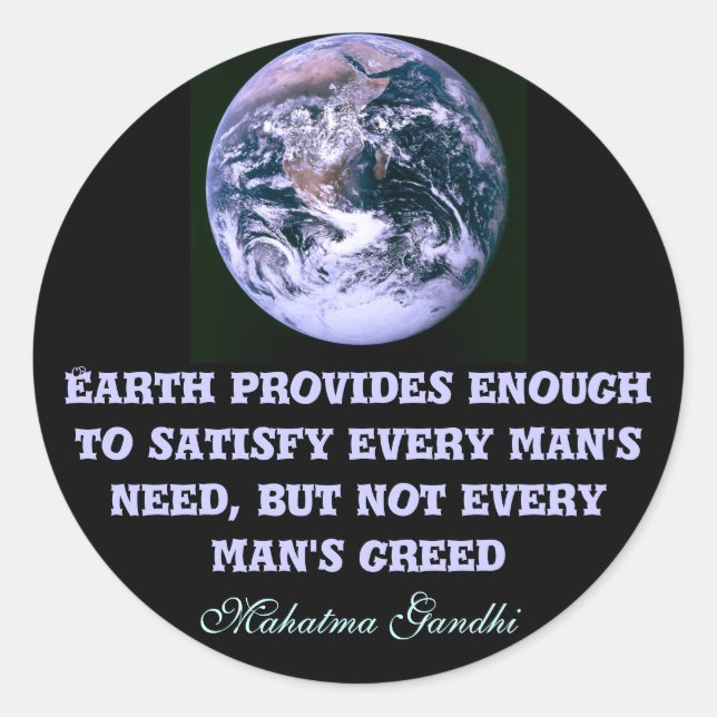 Die Erde liefert Aufkleber (Vorderseite)