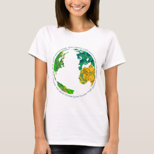 Die Erde mit Kontinenten T-Shirt