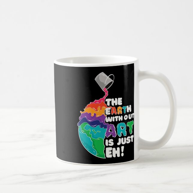 Die Erde ohne Kunst ist einfach jeder - Planet-Kun Kaffeetasse (Rechts)