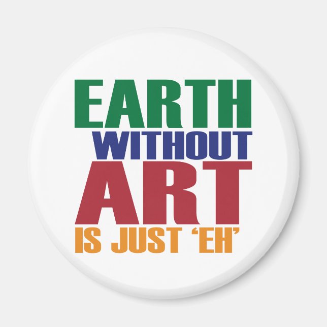 Die Erde ohne Kunst ist genau so Magnet (Vorne)
