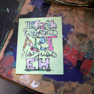 Die Erde ohne Kunst ist nur EH "Art Teacher" Postkarte