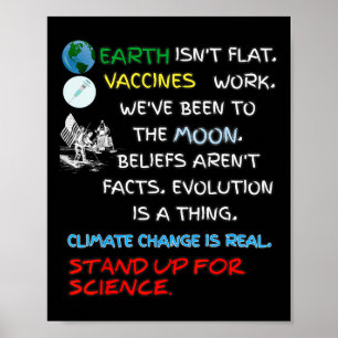 Die Erde steht nicht flach für Science Real Earth Poster