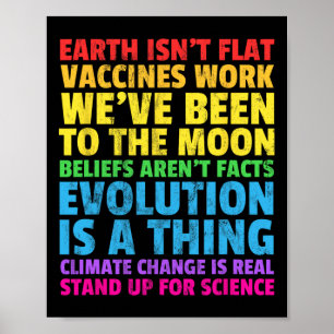 Die Erde steht nicht flach für Science Real Earth Poster