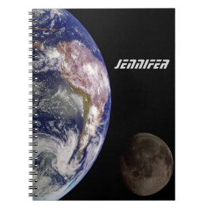 Die Erde und der Mond Notizblock