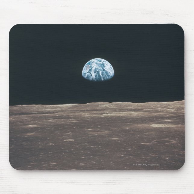 Die Erde vom Mond aus gesehen Mousepad (Vorne)