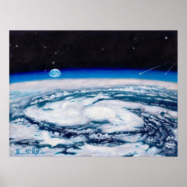 Die Erde von einer Drehhöhe aus: Drucken Poster (Vorne)